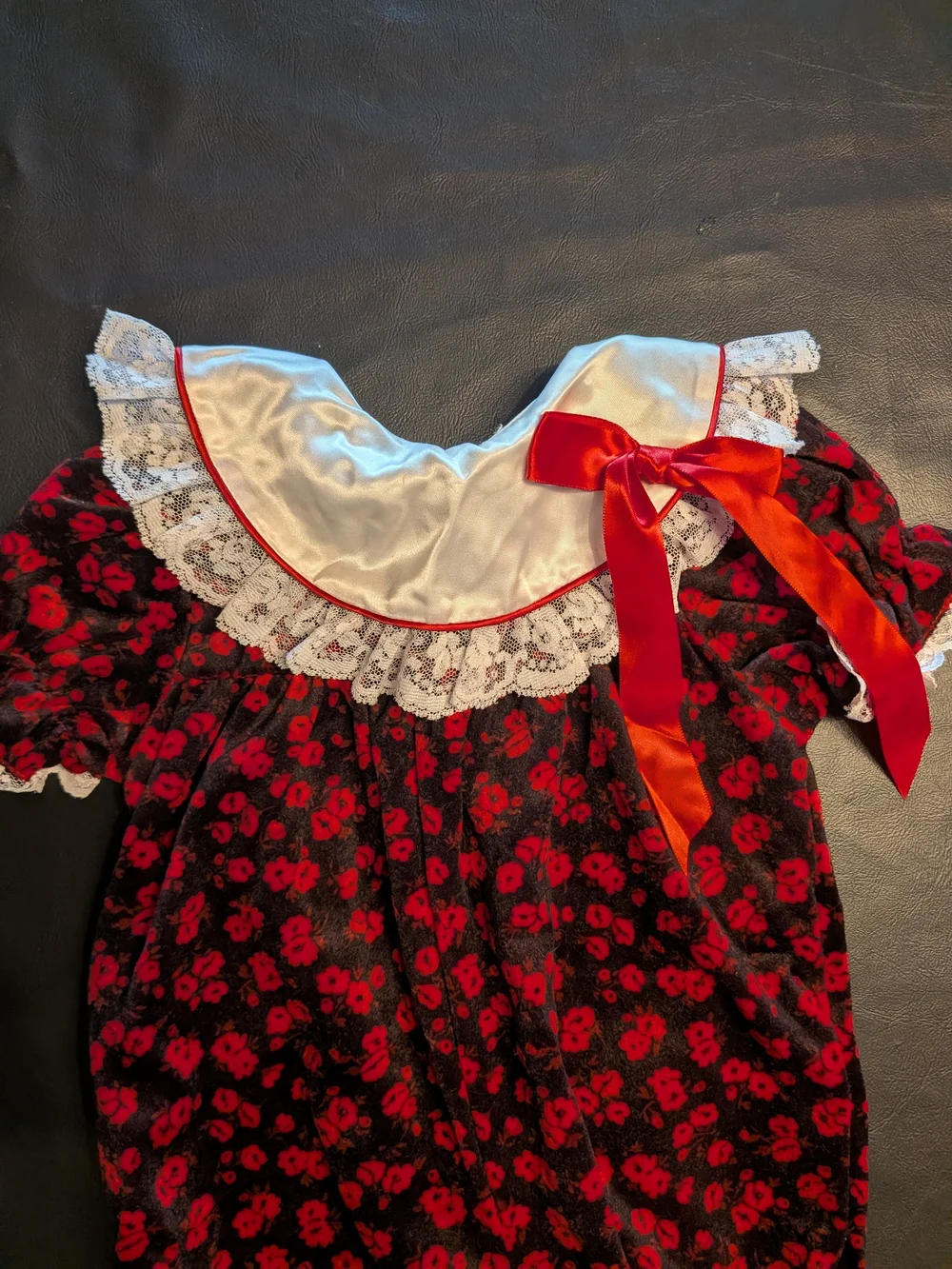 Vintage Floral Baby Romper with Collar 3-6 Month